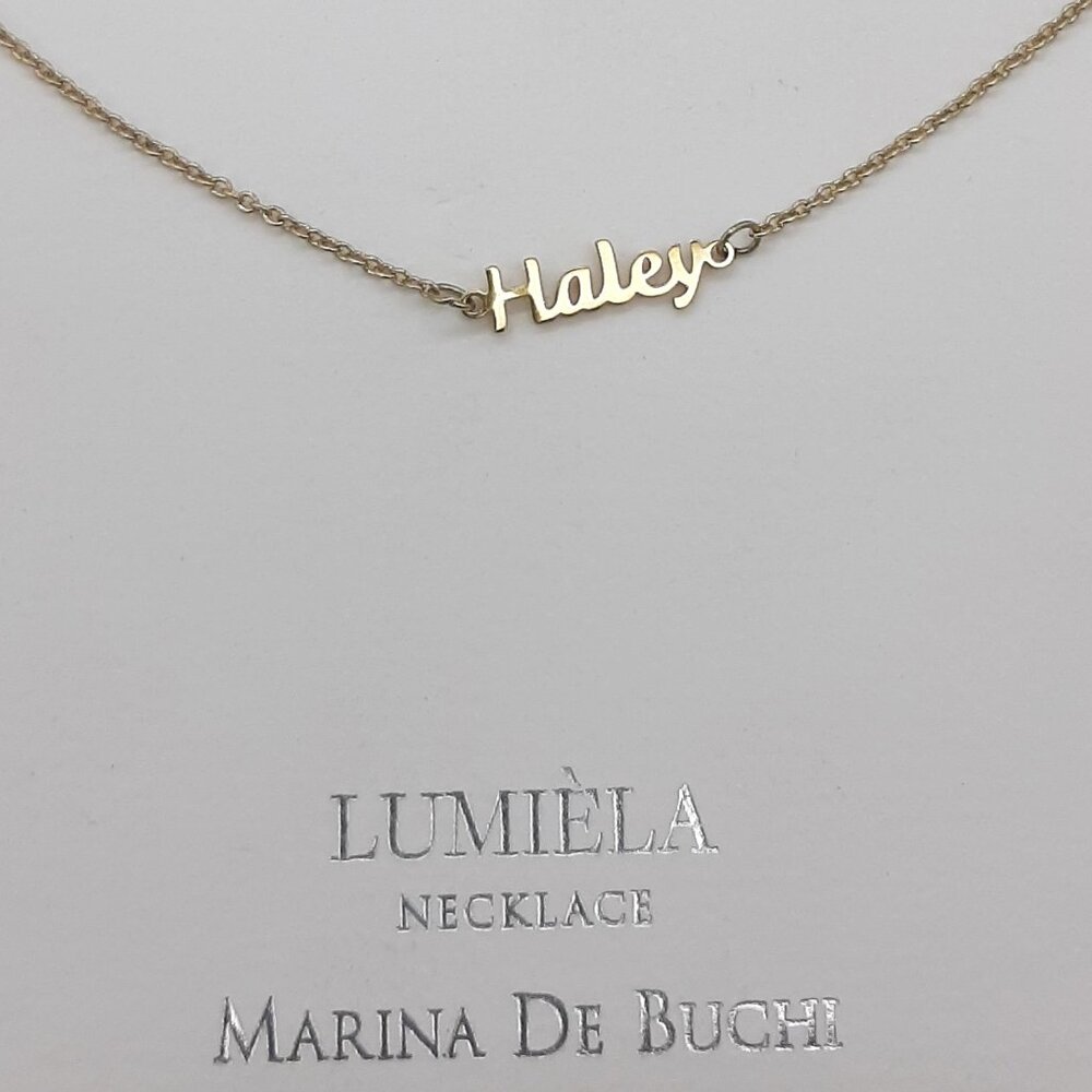 Lumiela "HALEY" Personalized Gold Plated Dainty Necklace